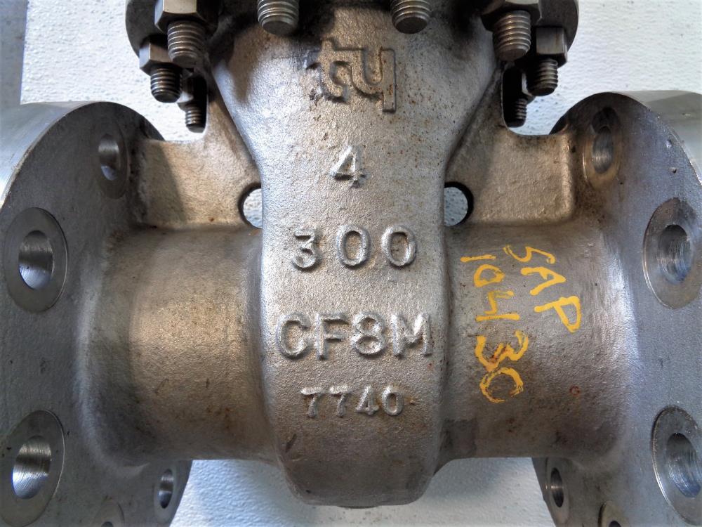 TY 4" 300# CF8M Gate Valve, Stainless Steel, Fig# 201RF0910